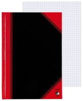 Bantex Notizbuch Chinakladde DIN A5 kariert, schwarz/rot...