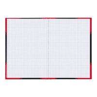 Bantex Notizbuch Chinakladde DIN A5 kariert, schwarz/rot Hardcover 192 Seiten, 1 St.