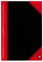 Bantex Notizbuch Chinakladde DIN A5 kariert, schwarz/rot Hardcover 192 Seiten, 1 St.