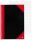 Bantex Notizbuch Chinakladde DIN A5 liniert, schwarz/rot Hardcover 192 Seiten, 1 St.