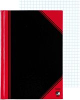 Bantex Notizbuch Chinakladde DIN A6 kariert, schwarz/rot...