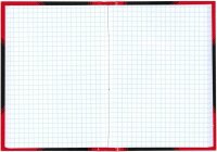 Bantex Notizbuch Chinakladde DIN A6 kariert, schwarz/rot Hardcover 192 Seiten, 1 St.