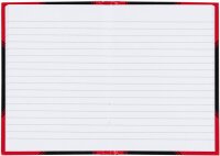 Bantex Notizbuch Chinakladde DIN A6 liniert, schwarz/rot Hardcover 192 Seiten, 1 St.