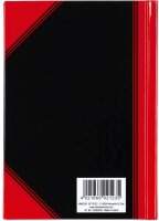 Bantex Notizbuch Chinakladde DIN A6 liniert, schwarz/rot Hardcover 192 Seiten, 1 St.