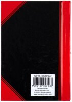 Bantex Notizbuch Chinakladde DIN A7 kariert, schwarz/rot Hardcover 192 Seiten, 1 St.