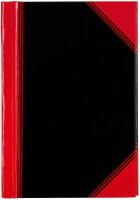 Bantex Notizbuch Chinakladde DIN A7 kariert, schwarz/rot Hardcover 192 Seiten, 1 St.