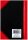 Bantex Notizbuch Chinakladde DIN A7 kariert, schwarz/rot Hardcover 192 Seiten, 1 St.