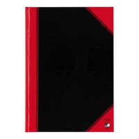 Bantex Notizbuch Chinakladde DIN A4 blanko, schwarz/rot Hardcover 192 Seiten, 1 St.