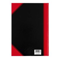 Bantex Notizbuch Chinakladde DIN A4 blanko, schwarz/rot Hardcover 192 Seiten, 1 St.