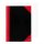 Bantex Notizbuch Chinakladde DIN A4 blanko, schwarz/rot Hardcover 192 Seiten, 1 St.