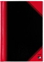 Bantex Notizbuch Chinakladde DIN A6 blanko, schwarz/rot...