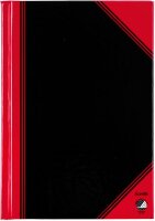 Bantex Notizbuch Chinakladde DIN A6 blanko, schwarz/rot Hardcover 192 Seiten, 1 St.