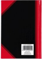 Bantex Notizbuch Chinakladde DIN A6 blanko, schwarz/rot Hardcover 192 Seiten, 1 St.