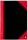 Bantex Notizbuch Chinakladde DIN A6 blanko, schwarz/rot Hardcover 192 Seiten, 1 St.