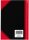 Bantex Notizbuch Chinakladde DIN A6 blanko, schwarz/rot Hardcover 192 Seiten, 1 St.