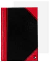 Bantex Notizbuch Chinakladde DIN A5 blanko, schwarz/rot...