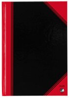 Bantex Notizbuch Chinakladde DIN A5 blanko, schwarz/rot Hardcover 192 Seiten, 1 St.