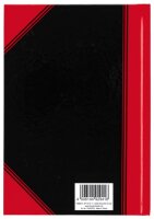 Bantex Notizbuch Chinakladde DIN A5 blanko, schwarz/rot Hardcover 192 Seiten, 1 St.