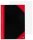 Bantex Notizbuch Chinakladde DIN A5 blanko, schwarz/rot Hardcover 192 Seiten, 1 St.