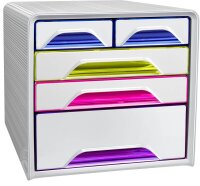cep Schubladenbox Smoove  weiß/bunt-transparent...