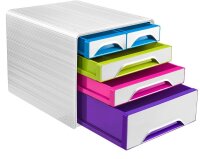 cep Schubladenbox Smoove  weiß/bunt 1072130921, DIN A4 mit 5 Schubladen  ( 1072130921 )