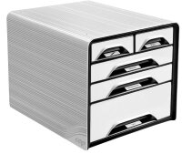 cep Schubladenbox Smoove  schwarz/weiß 1072130121, DIN A4 mit 5 Schubladen, 1 St.