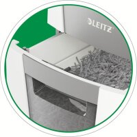 LEITZ IQ Autofeed Office Pro 600 Aktenvernichter mit Partikelschnitt P-4, 4 x 36 mm, bis 600 Blatt, weiß