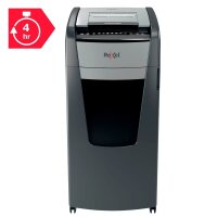 Rexel Optimum AutoFeed+ 750M Aktenvernichter mit Partikelschnitt P-5, 2 x 15 mm, bis 750 Blatt, schwarz