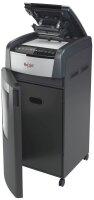 Rexel Optimum AutoFeed+ 750M Aktenvernichter mit Partikelschnitt P-5, 2 x 15 mm, bis 750 Blatt, schwarz