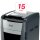 Rexel Optimum AutoFeed+ 750M Aktenvernichter mit Partikelschnitt P-5, 2 x 15 mm, bis 750 Blatt, schwarz