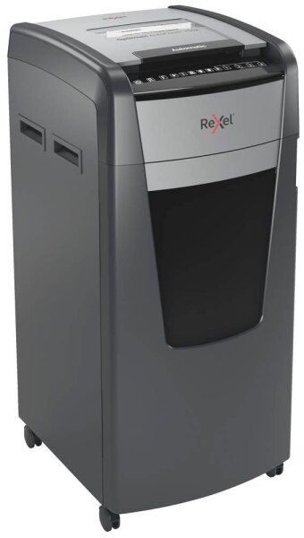 Rexel Optimum AutoFeed+ 750X Aktenvernichter mit Partikelschnitt P-4, 4 x 28 mm, schwarz