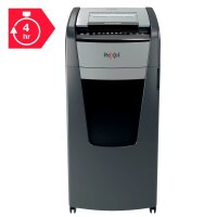 Rexel Optimum AutoFeed+ 750X Aktenvernichter mit Partikelschnitt P-4, 4 x 28 mm, schwarz