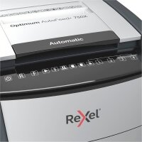 Rexel Optimum AutoFeed+ 750X Aktenvernichter mit Partikelschnitt P-4, 4 x 28 mm, schwarz