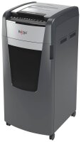 Rexel Optimum AutoFeed+ 600M Aktenvernichter mit Partikelschnitt P-5, 2 x 15 mm, bis 600 Blatt, schwarz
