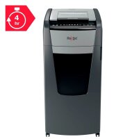 Rexel Optimum AutoFeed+ 600X Aktenvernichter mit Partikelschnitt P-4, 4 x 28 mm, bis 600 Blatt, schwarz