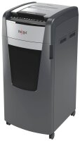 Rexel Optimum AutoFeed+ 600X Aktenvernichter mit Partikelschnitt P-4, 4 x 28 mm, bis 600 Blatt, schwarz