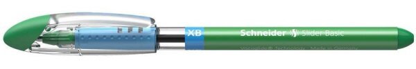 Schneider Kugelschreiber Slider Basic XB grün/transparent, Schreibfarbe: grün, 10 St.