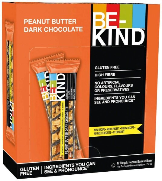 BE-KIND Peanut Butter Dark Choclate Nussriegel 12 Riegel, 12 St.
