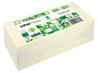 UPM Notes Haftnotizen doppelte Haftung gelb, 12 Blöcke