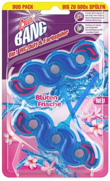 CILLIT BANG 6in1 WC-Duftspüler Blüten Frische, 2 St.
