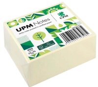 UPM Notes Haftnotizen doppelte Haftung gelb, 1 Würfel