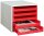 M&M Schubladenbox  rot 30050906, DIN A4 mit 5 Schubladen, 1 St.