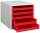 M&M Schubladenbox  rot 30050906, DIN A4 mit 5 Schubladen, 1 St.