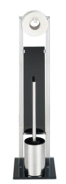 Maximex WC-Garnitur 3in1 silber/schwarz Metall, 1 St.