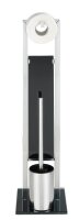 Maximex WC-Garnitur 3in1 silber/schwarz Metall, 1 St.