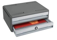 cep Schubladenbox MoovUp mit Schloss  lichtgrau 1091116361, DIN A4 quer mit 2 Schubladen, 1 St.