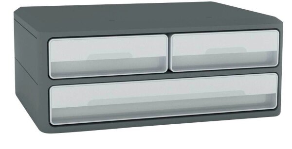 cep Schubladenbox MoovUp  lichtgrau 1090216361, DIN A4 quer mit 3 Schubladen, 1 St.