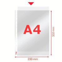 Esselte Prospekthüllen Standard DIN A4 transparent glasklar 0,05 mm, 100 St.