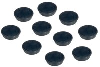 FRANKEN Magnet schwarz, Kunststoff Ø 3,8 cm, 10 St.