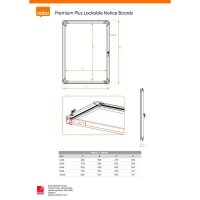 nobo Schaukasten Premium Plus silber 4x DIN A4 49,3 x 4,3 x 66,7 cm, 1 St.